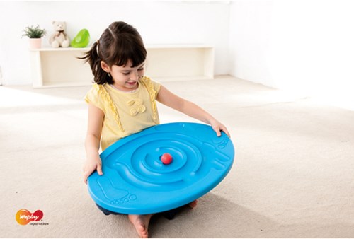 Eduplay balance board blue - motor skills toy with maze and balls-2