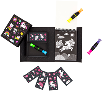 Tiger Tribe neon colouring set unicorns and friends craft box kids-2