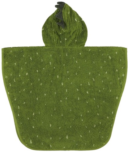 Trixie poncho kids Mr. Dino - soft cotton hooded towel green-2