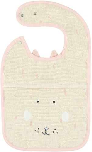 Trixie baby bib - organic cotton - Mrs. Rabbit - pink-2