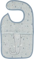 Trixie baby bib Mrs. Elephant - organic cotton - blue - adjustable-2