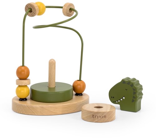 Trixie wooden beads maze - educational toy Mr. Dino green-2