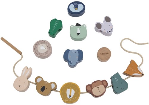 Trixie Wooden Animal Lacing Beads - Educational wooden toy with animals-2