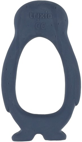 Trixie natural rubber baby teether grip toy Mr. Penguin blue-2