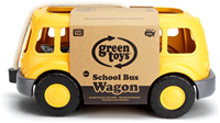 Green Toys school bus toy - eco-friendly bus with rope handle-2