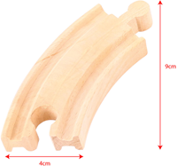 BigJigs wooden train tracks short curved pieces - set of 4-3