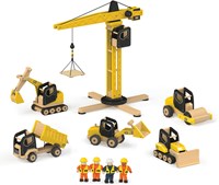 Tidlo wooden front loader construction vehicle toy - durable and educational-2