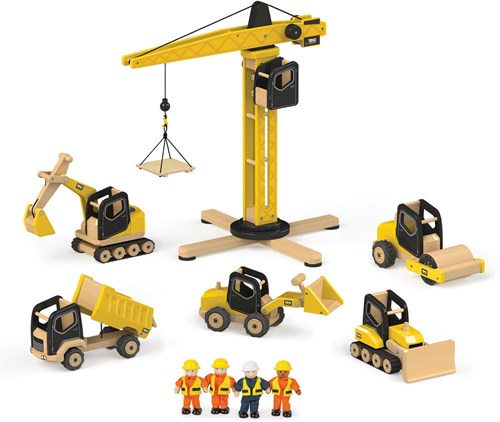 Tidlo wooden front loader construction vehicle toy - durable and educational-2