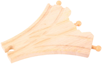 BigJigs wooden train tracks 3-way points set - railway expansion-2