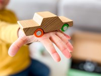 Waytoplay flexible toy road highway set with wooden car - 24 pieces-2