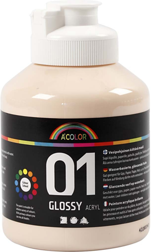 Creativ Company acrylic paint glossy light beige 500 ml for kids