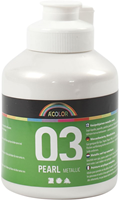 Creativ Company acrylic paint metallic white 500 ml - craft paint