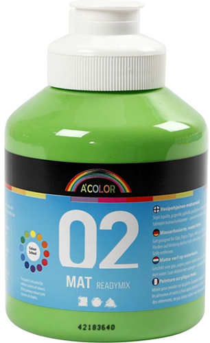 Creativ Company acrylic paint light green 500 ml - kids paint matte