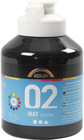 Creativ Company acrylic paint black 500 ml - matte paint for kids