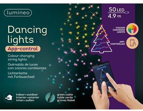 Lumineo Christmas lights LED app-control 50 lights outdoor bluetooth