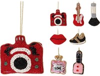 Home & Styling Christmas ornament beads Christmas decoration Glitter and Glamour red