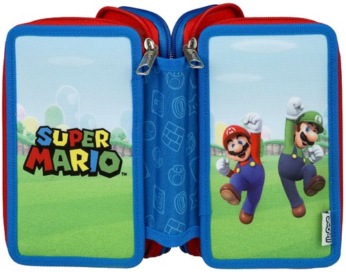 Undercover Super Mario pencil case 3-layer filled school supplies red-2