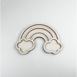 FiQ houten vulvorm Regenboog - 10,5×15 cm