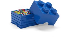 LEGO Storage Box Brick 4 Blue - Stackable Toy Organizer-2