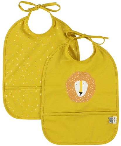 Trixie bib 2-pack washable - Mr. Lion - waterproof and yellow
