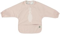 Trixie bib with sleeves - Waterproof baby bib Mrs. Rabbit pink