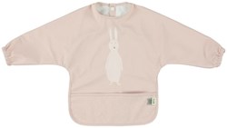 Trixie bib with sleeves - Waterproof baby bib Mrs. Rabbit pink