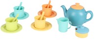 Jipy bioplastic toy tea set 15-piece sustainable kids dinnerware