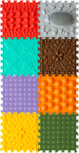 Ortoto Sensory Massage Puzzle Mats Grass box 8 pieces