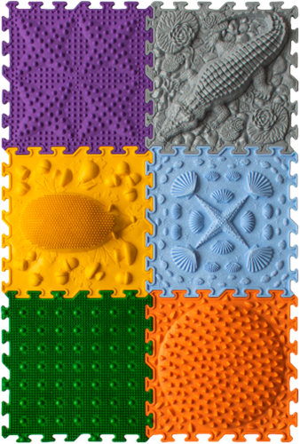 Ortoto Sensory Massage Puzzle Mats Grass box 8 pieces