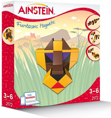 Ainstein magnetic toy African animals building set 34 pieces-2