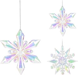 Home & Styling Christmas ornament snowflake acrylic iridescent 11cm decoration