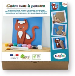 Aladine 3D MDF painting craft set - Cat - Creative toy for kids