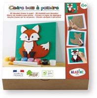 Aladine 3D MDF craft set fox - creative painting toy for kids