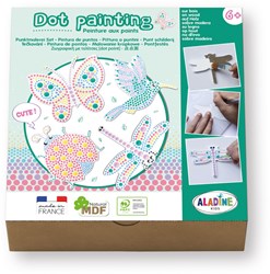 Aladine Dot Painting Set - Nature painting kit for kids wooden shapes