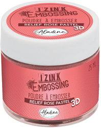 Aladine embossing powder pastel pink 25ml for crafts and cards