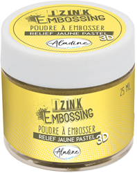 Aladine embossing powder pastel yellow 25 ml - craft material for stamping