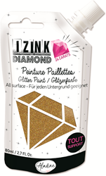 Aladine glitter paint Izink Diamond 24 karat gold 80 ml creative