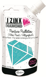 Aladine glitter paint Izink Diamond 24 carat light blue 80 ml