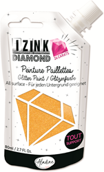 Aladine glitter paint Izink Diamond 24 carat 80 ml orange craft paint