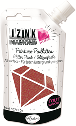 Aladine glitter paint Izink Diamond 24 carat red 80 ml craft paint