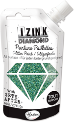 Aladine glitter paint Izink Diamond 80 ml azure blue for crafts