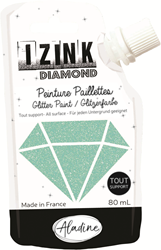 Aladine glitter paint Izink Diamond 80 ml pastel green craft paint