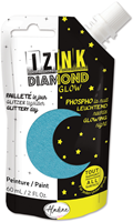 Aladine glitter paint Izink Diamond Glow 60 ml blue glow in the dark