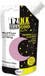 Aladine craft paint Izink Diamond Glow pink 60 ml glow in the dark