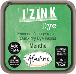 Aladine ink pad mint green 5x5 cm - fast drying ink