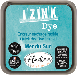 Aladine ink pad light blue 5x5 cm - Izink Dye ink