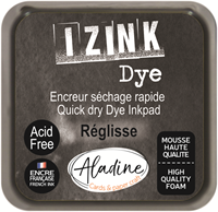 Aladine ink pad black 5x5 cm - Izink Dye fast drying ink