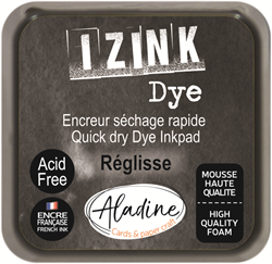 Aladine ink pad black 5x5 cm - Izink Dye fast drying ink