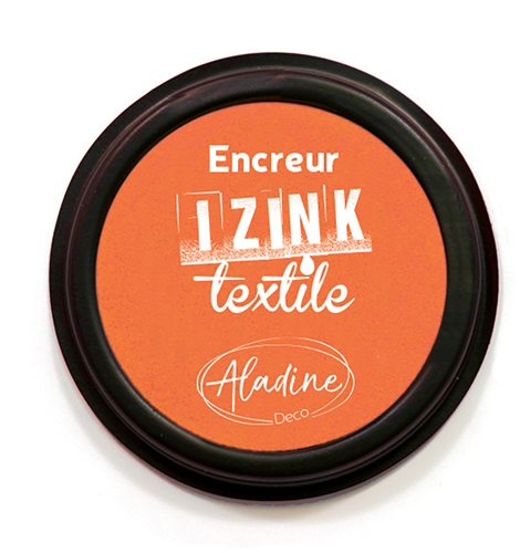 Aladine textile ink pad orange - fabric stamp pad for textiles