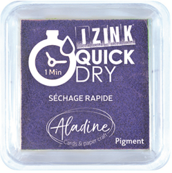 Aladine ink pad lilac - quick dry pigment 5x5 cm for cards
